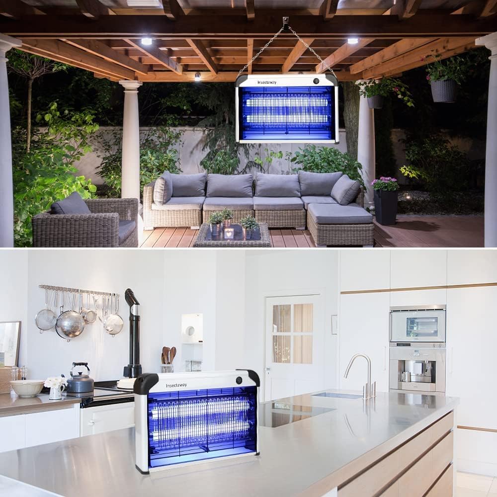 Insectaway Fly Killer Bug Zapper, Fly Zapper Electric 2400V, 20W UV Insect Killer Electric, Fly Killers for Home Indoor, Mosquito Killer Lamp with Double-Sided Grid - 2 Pack - 图片 5